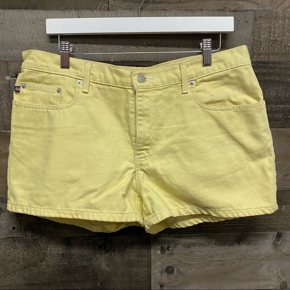Ralph Lauren yellow denim shorts size 12